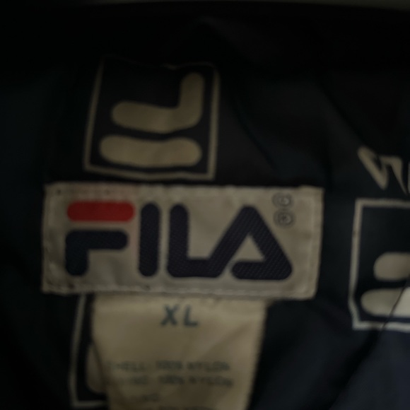 Vintage 90s FILA  Ski Puffer Jacket Nylon Parka Down Red White Blue - Picture 3 of 3
